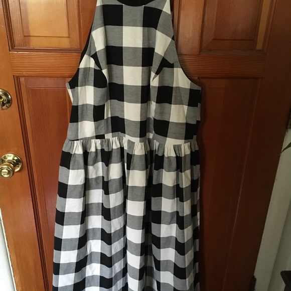 ASOS Skater Dress Gingham Black & White 14 - Picture 4 of 8